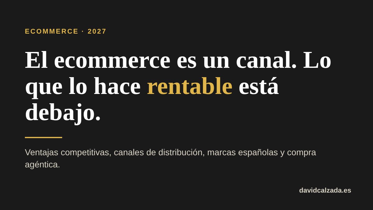 Rentabilidad en ecommerce: ventajas competitivas, canales y mercado 2027